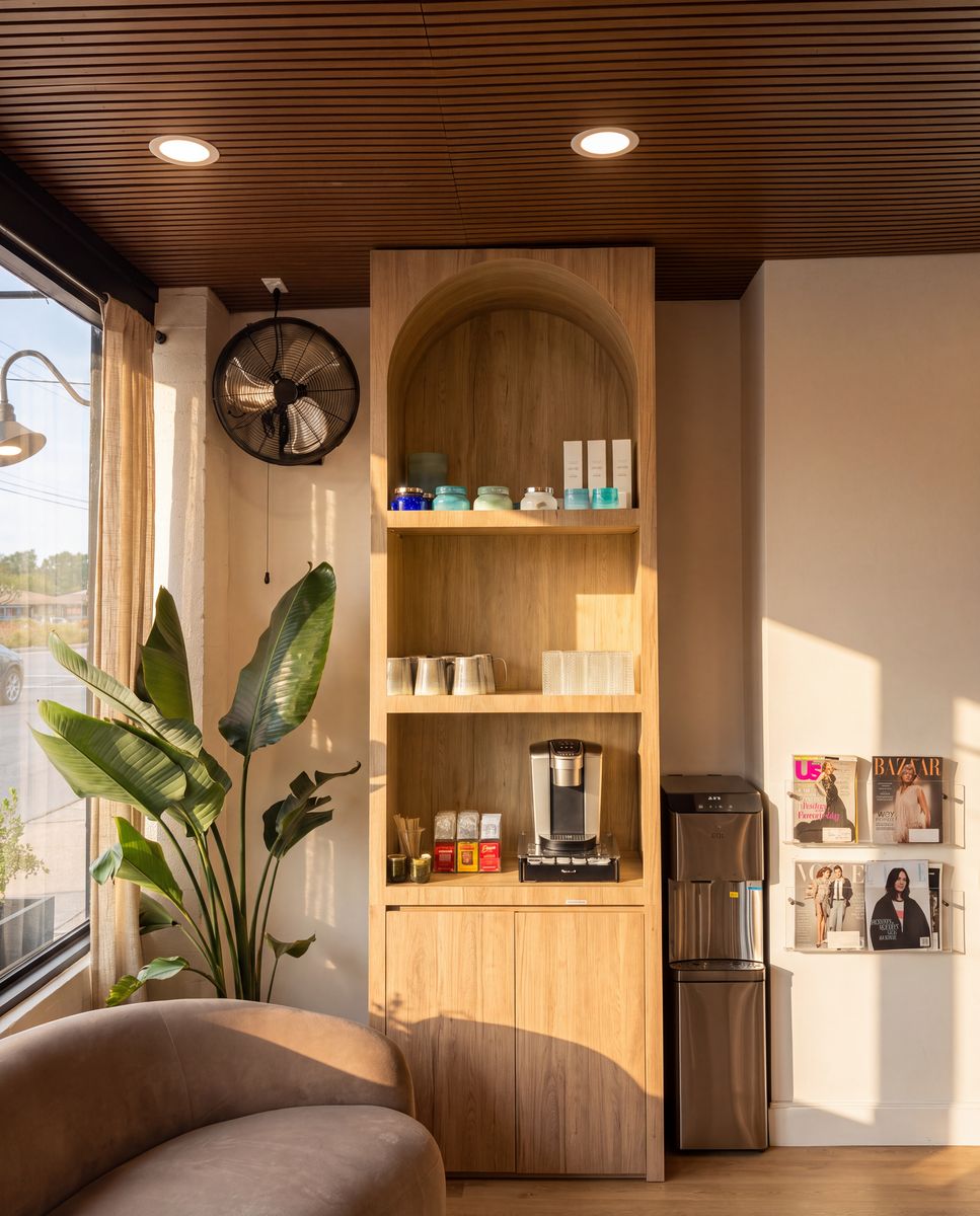 The coffee and refreshment bar