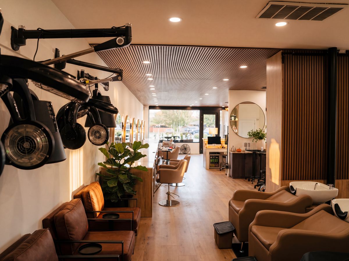 The drying lounge with gallery wall